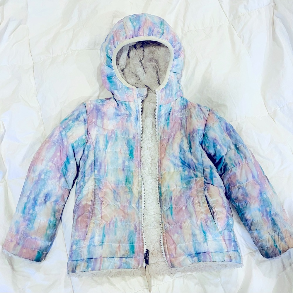 The North Face Girls mossbud swirl  jacket reversible jacket 3T